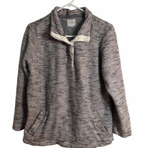 Fat Face Black and White Cowl Neck Sweater